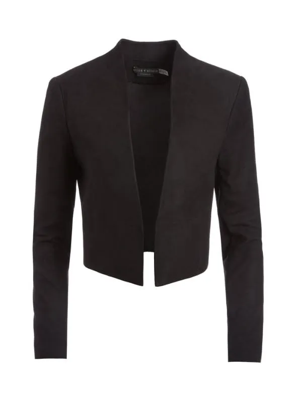 Jackets Coats Women Alice Olivia HARVEY SUEDE JACKET Black