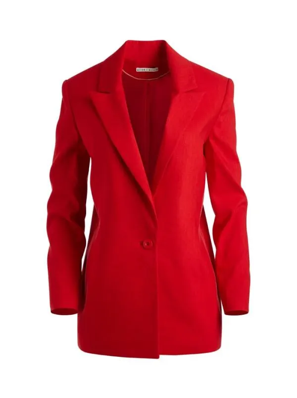 Jackets Coats Women Alice Olivia JOHANNA BOXY STRONG SHOULDER BLAZER Cinnamon