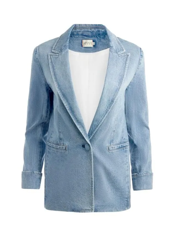 Jackets Coats Women Alice Olivia JUSTINE ROLLED CUFF BLAZER Georgia Vintage Blue