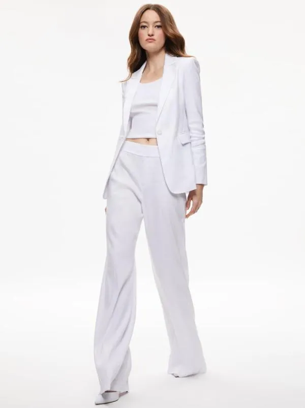 Jackets Coats Women Alice Olivia MACEY LINEN BLAZER White
