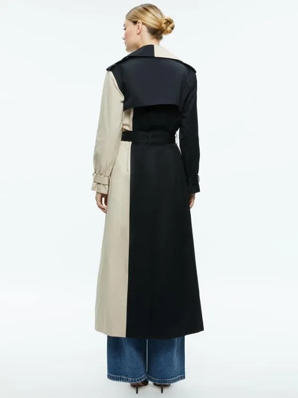 Jackets Coats Women Alice Olivia NEVADA TRENCH COAT Blacklatte