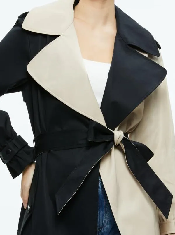 Jackets Coats Women Alice Olivia NEVADA TRENCH COAT Blacklatte