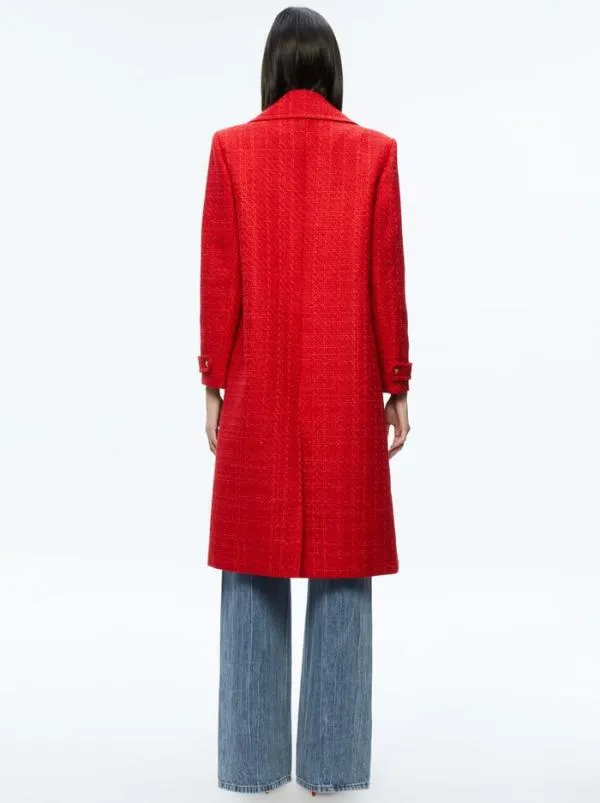 Jackets Coats Women Alice Olivia NICHOLAS DOUBLE BREASTED COAT Bright Ruby