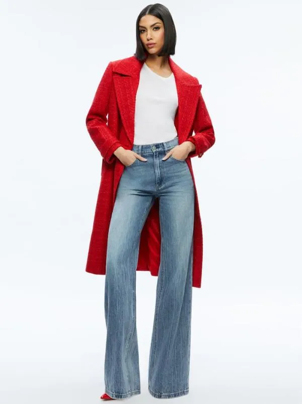 Jackets Coats Women Alice Olivia NICHOLAS DOUBLE BREASTED COAT Bright Ruby
