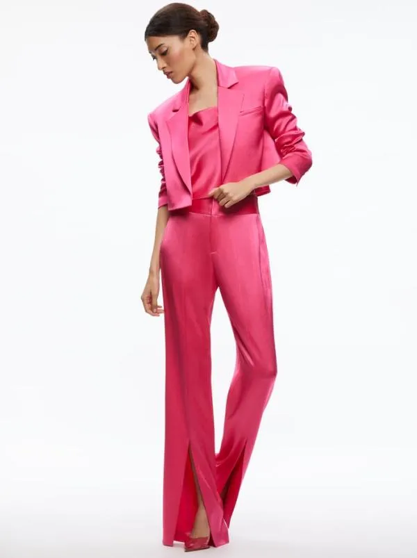 Jackets Coats Women Alice Olivia SHAN BOXY OVERSIZED CROPPED BLAZER Candy