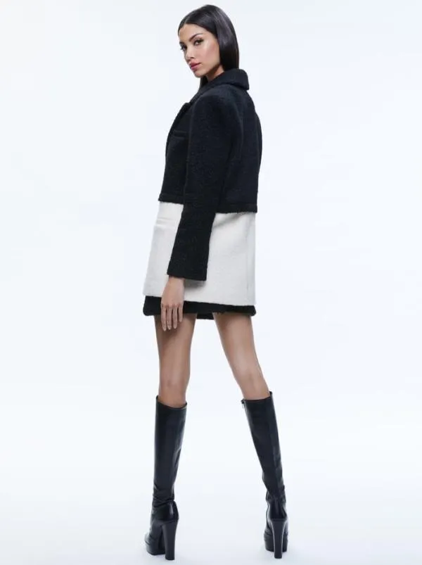 Jackets Coats Women Alice Olivia SHAN OVERSIZED TWOFER BLAZER Blackecru