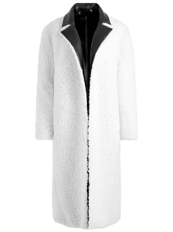 Jackets Coats Women Alice Olivia SHAN REVERSIBLE FAUX SHEARLING COAT Black