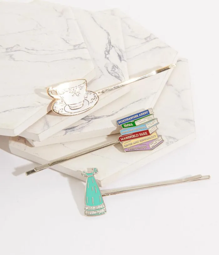Jane Austen Bobby Pins Accessories Unique Vintage Hair Clips