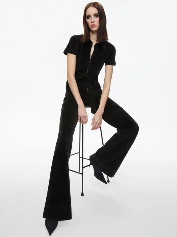 Jumpsuits Women Alice Olivia GORGEOUS WIDE LEG JUMPSUIT Black