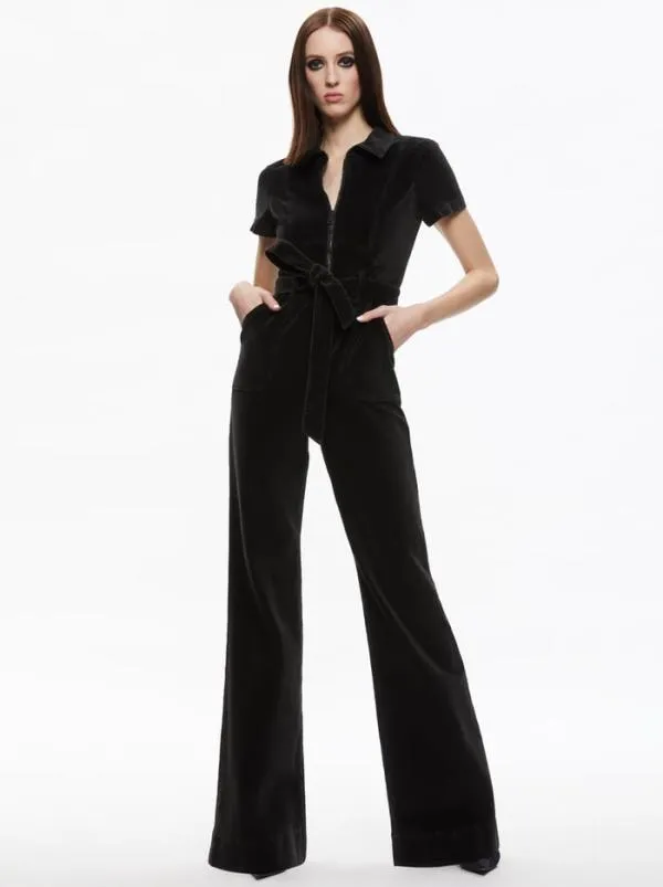 Jumpsuits Women Alice Olivia GORGEOUS WIDE LEG JUMPSUIT Black