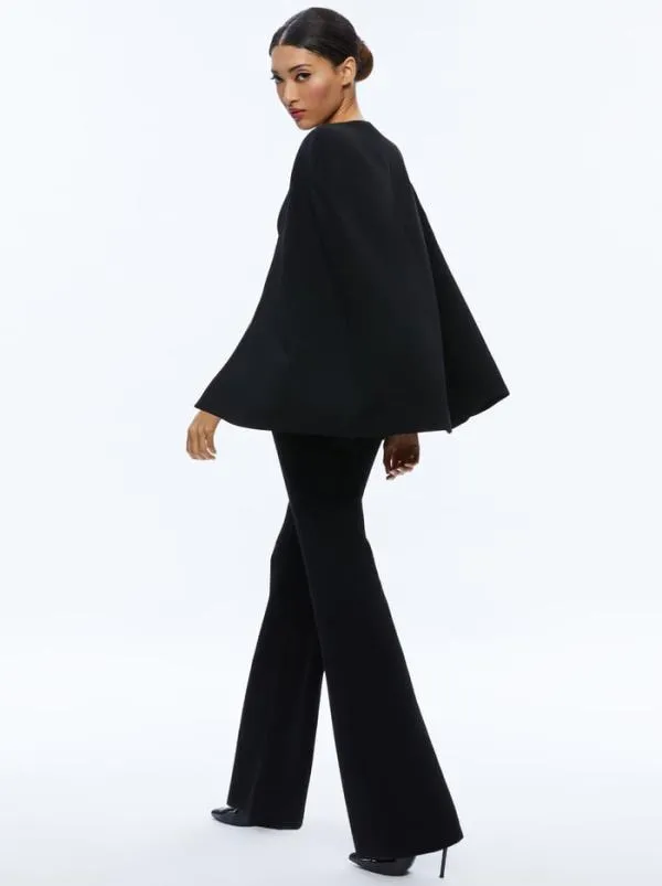Jumpsuits Women Alice Olivia NOVA CAPE JUMPSUIT Black