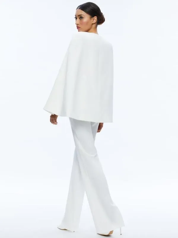Jumpsuits Women Alice Olivia NOVA CAPE JUMPSUIT Ecru