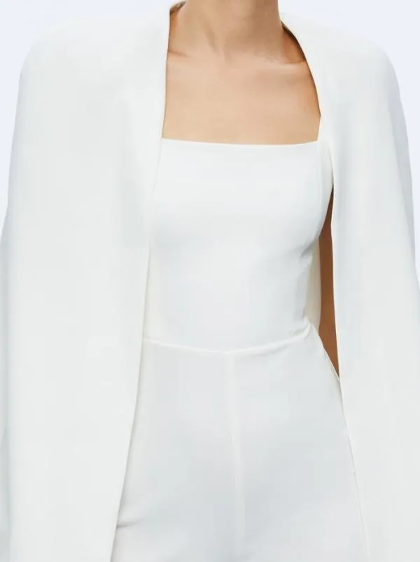 Jumpsuits Women Alice Olivia NOVA CAPE JUMPSUIT Ecru