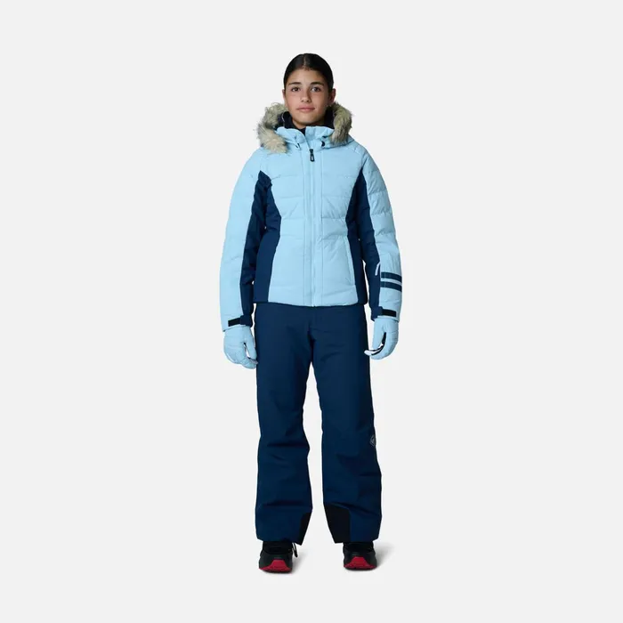Kids Girls039 Polydown Ski Jacket Glacier Rossignol Ski Jackets