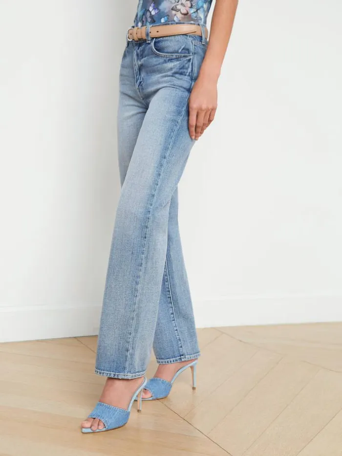 L039Agence Aged Denim Women Jones Stovepipe Jean Ravine