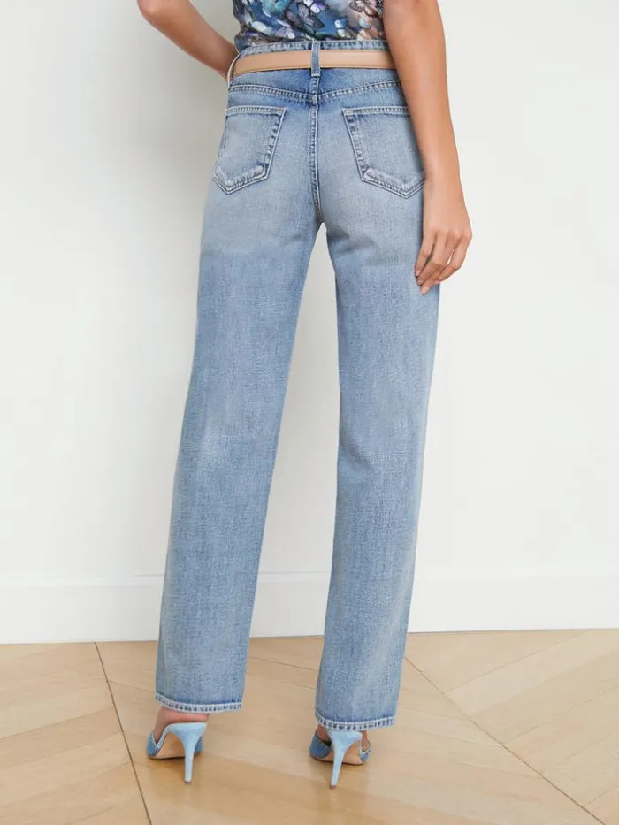 L039Agence Aged Denim Women Jones Stovepipe Jean Ravine