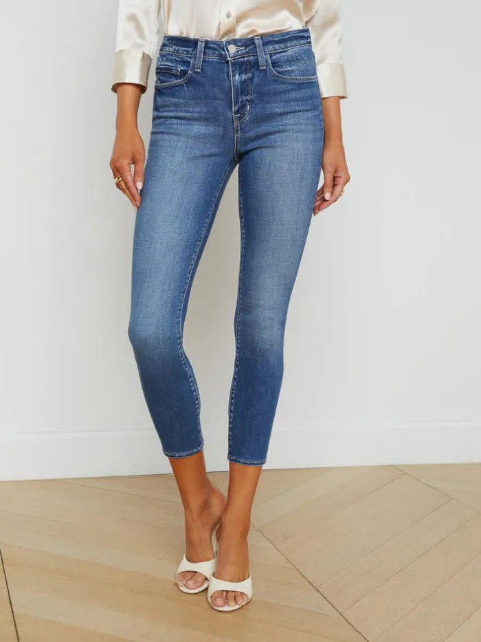 L039Agence Aged Denim Women Margot Skinny Jean Cambridge