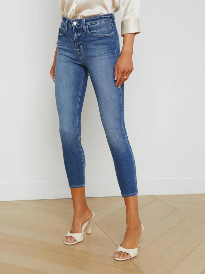 L039Agence Aged Denim Women Margot Skinny Jean Cambridge