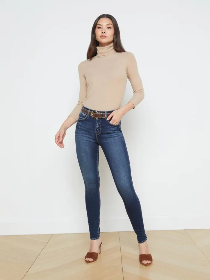 L039Agence Aged Denim Women Marguerite Jean Columbia