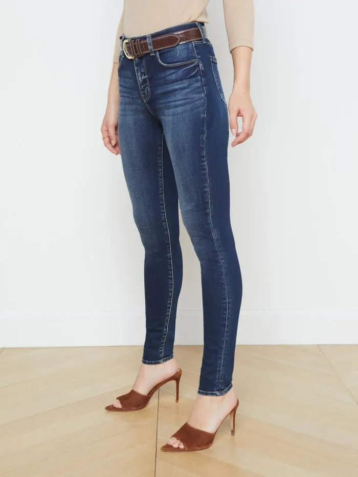 L039Agence Aged Denim Women Marguerite Jean Columbia