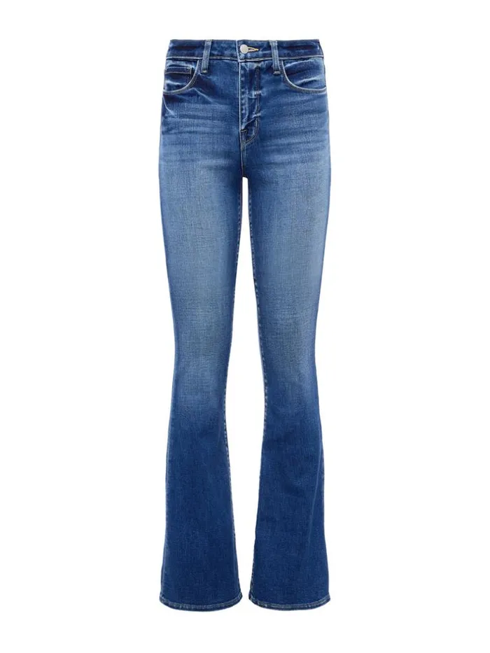 L039Agence Aged Denim Women Marty Flare Jean Cambridge