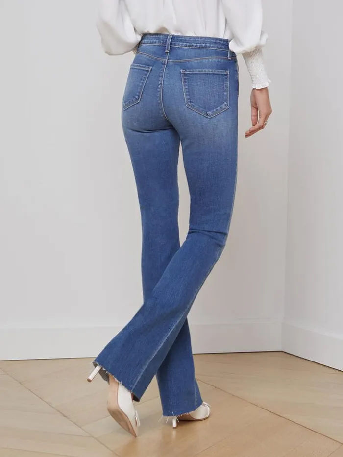 L039Agence Aged Denim Women Ruth StraightLeg Jean Cambridge