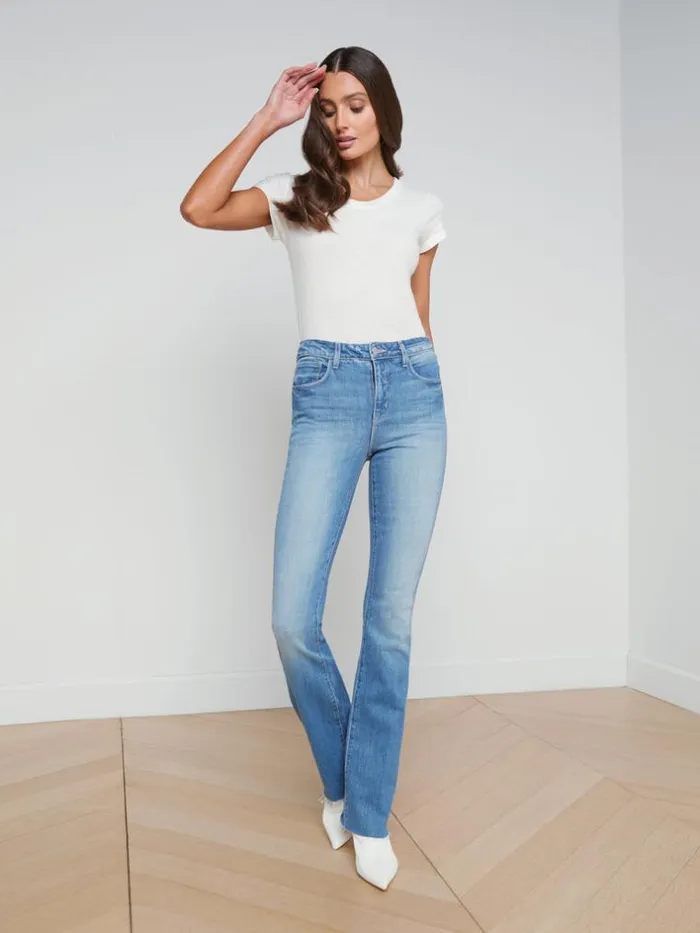 L039Agence Aged Denim Women Ruth StraightLeg Jean Cowan