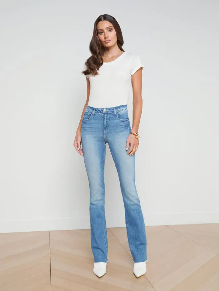 L039Agence Aged Denim Women Ruth StraightLeg Jean Cowan