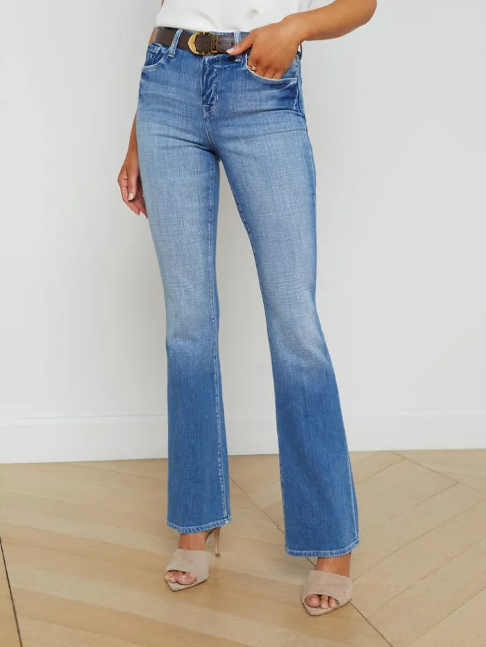 L039Agence Aged Denim Women Selma Bootcut Jean Balboa