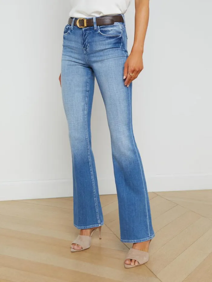 L039Agence Aged Denim Women Selma Bootcut Jean Balboa