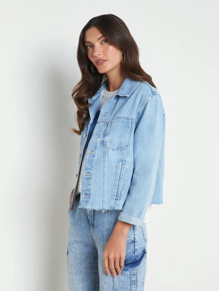 L039Agence Blazers and Jackets Women Ailana Maui Moon Jean Jacket Cove