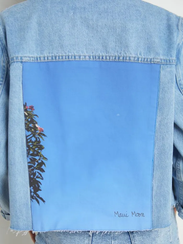 L039Agence Blazers and Jackets Women Ailana Maui Moon Jean Jacket Cove
