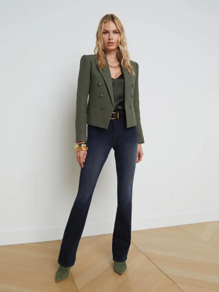 L039Agence Blazers and Jackets Women Brooke OpenFront Blazer Beetle