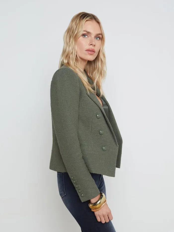 L039Agence Blazers and Jackets Women Brooke OpenFront Blazer Beetle