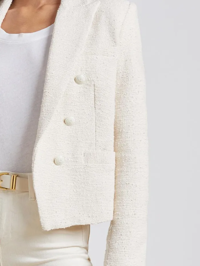 L039Agence Blazers and Jackets Women Brooke OpenFront Blazer Ecru