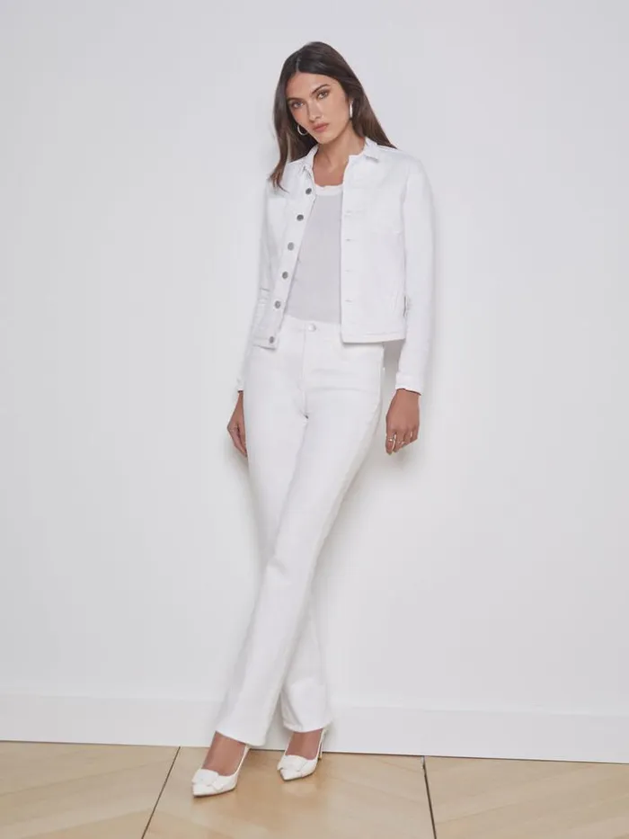 L039Agence Blazers and Jackets Women Celine Jacket Blanc Destruct