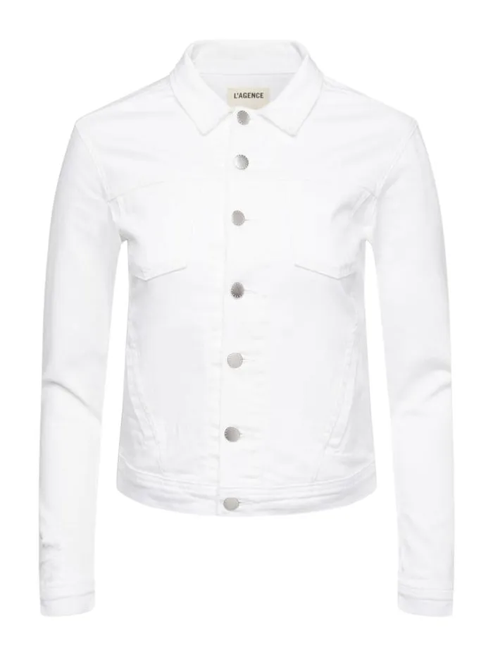 L039Agence Blazers and Jackets Women Celine Jacket Blanc Destruct
