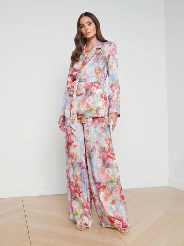 L039Agence Blazers and Jackets Women Ciara Robe Blouse Multi Soft Cloud Floral