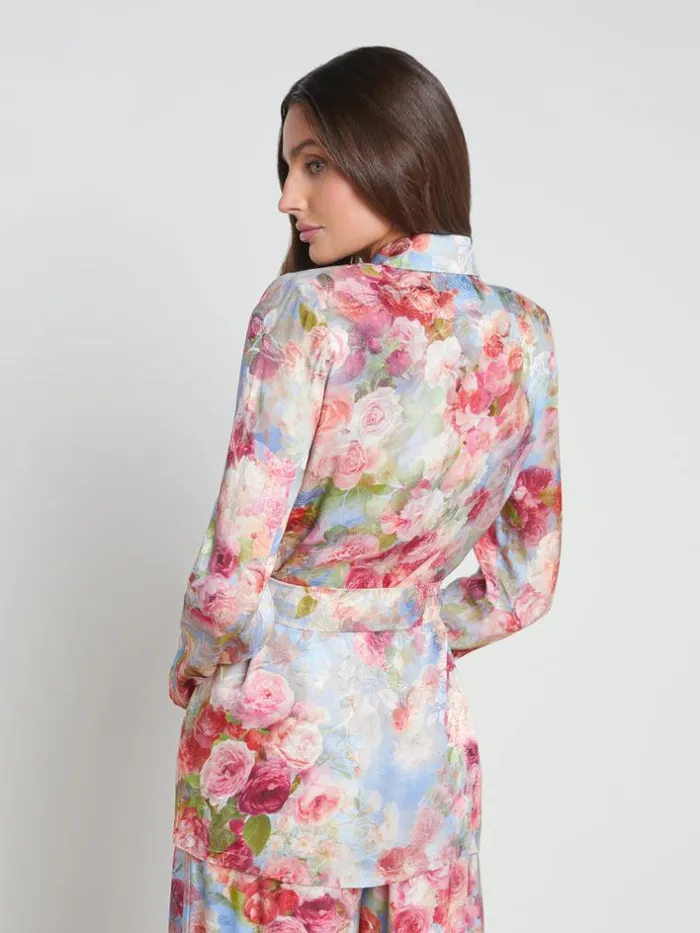 L039Agence Blazers and Jackets Women Ciara Robe Blouse Multi Soft Cloud Floral