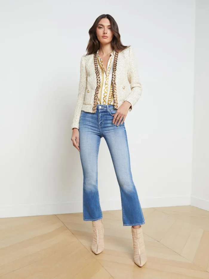 L039Agence Blazers and Jackets Women Greta Chain Jacket Champagnegold