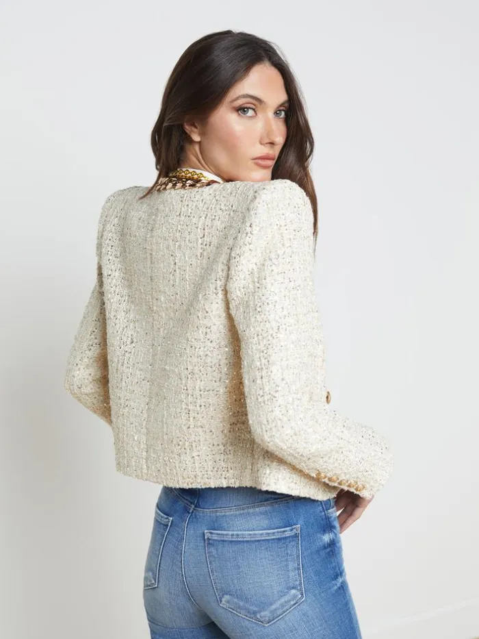 L039Agence Blazers and Jackets Women Greta Chain Jacket Champagnegold