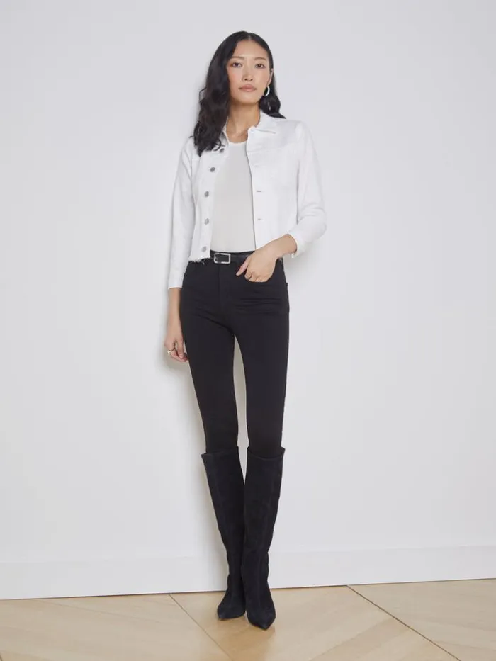 L039Agence Blazers and Jackets Women Janelle Denim Jacket Blanc