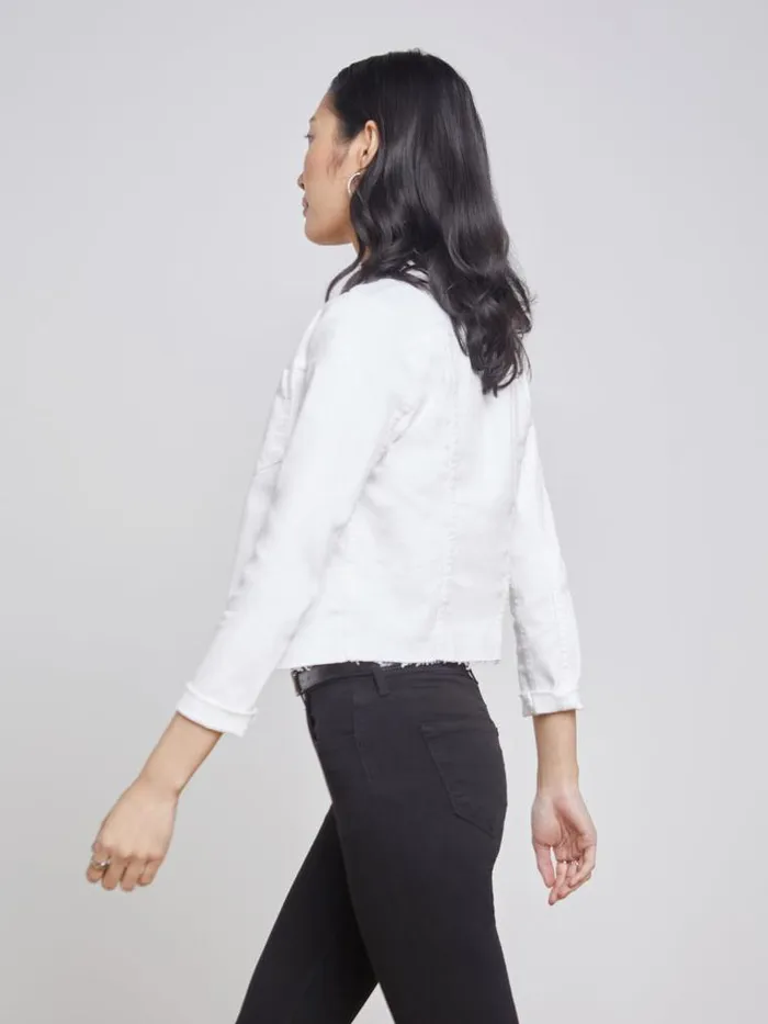 L039Agence Blazers and Jackets Women Janelle Denim Jacket Blanc