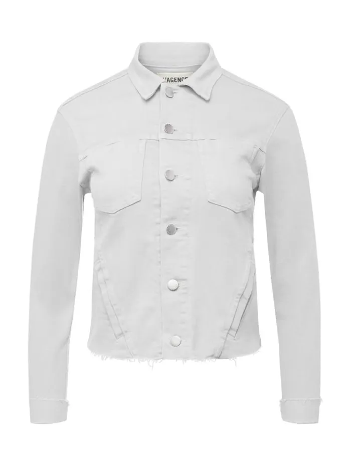 L039Agence Blazers and Jackets Women Janelle Denim Jacket Blanc