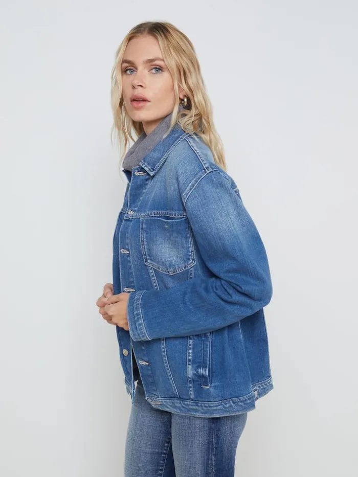 L039Agence Blazers and Jackets Women Karina Oversized Denim Jacket Hayward