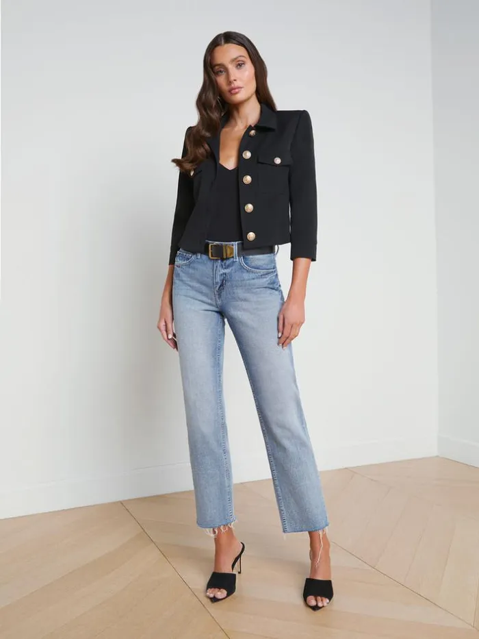 L039Agence Blazers and Jackets Women Kumi Cropped Jacket Black