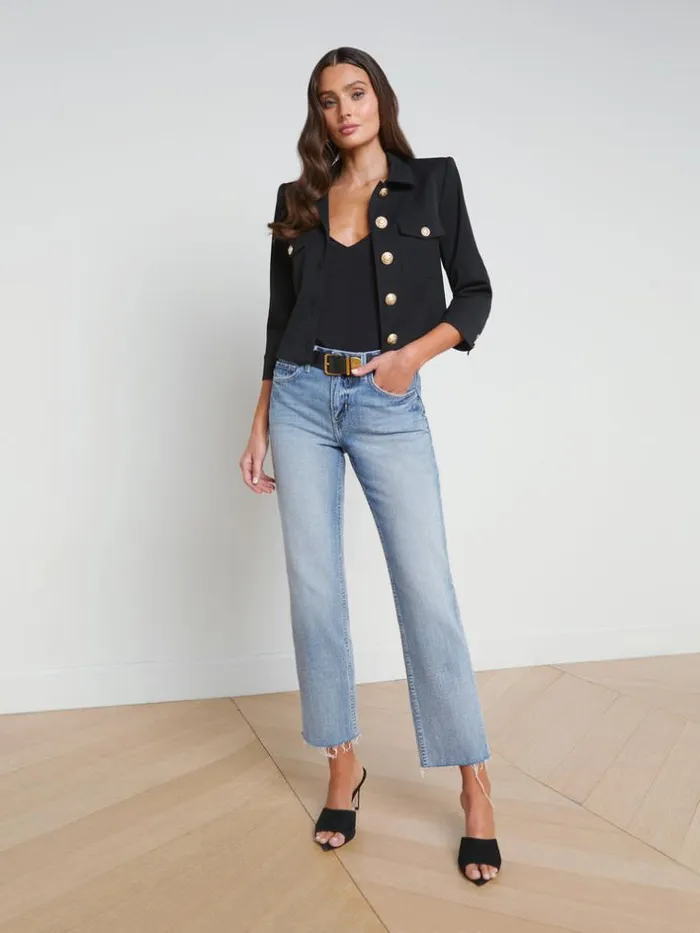 L039Agence Blazers and Jackets Women Kumi Cropped Jacket Black