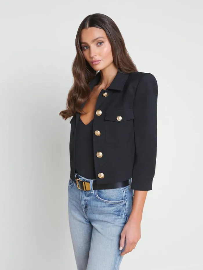 L039Agence Blazers and Jackets Women Kumi Cropped Jacket Black