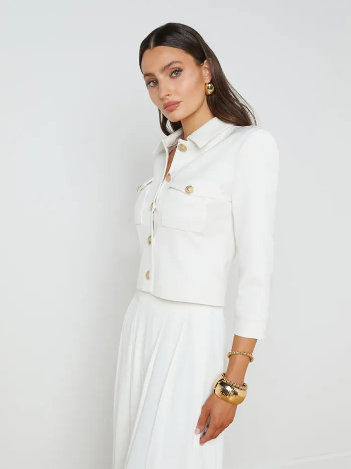 L039Agence Blazers and Jackets Women Kumi Cropped Jacket White