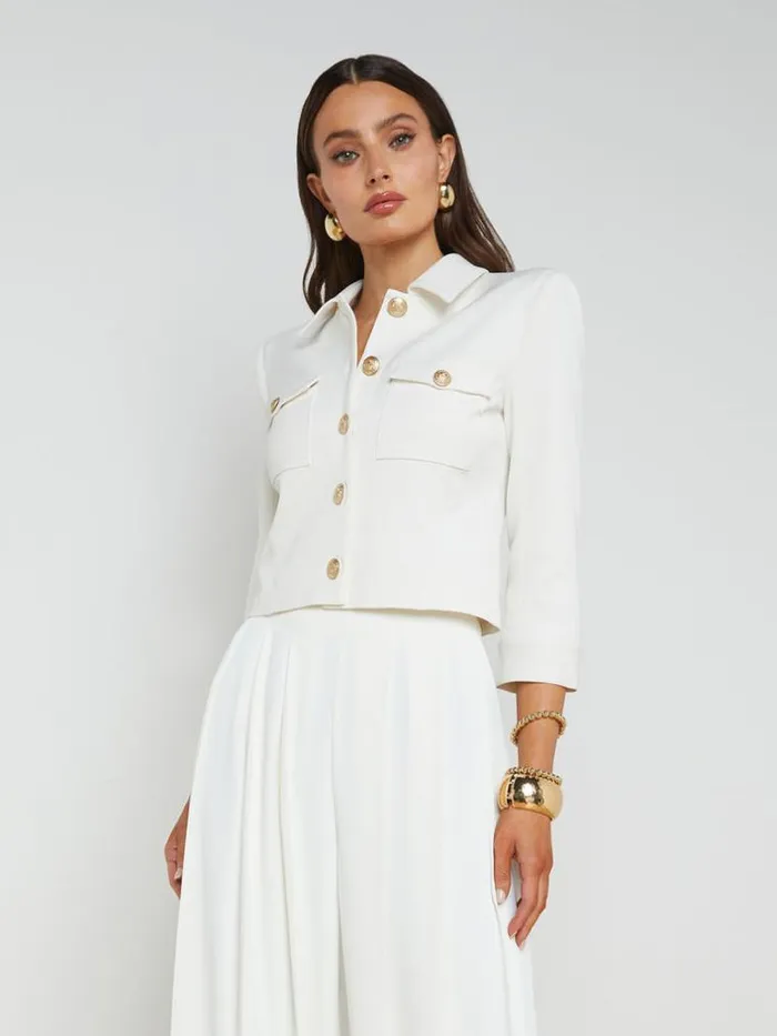 L039Agence Blazers and Jackets Women Kumi Cropped Jacket White